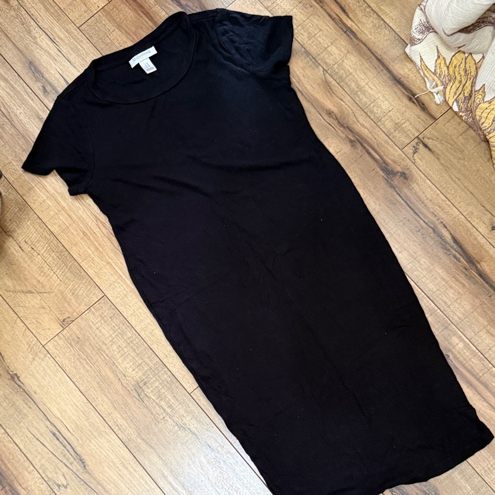 Motherhood Maternity Black Ribbed Short Sleeve Dress